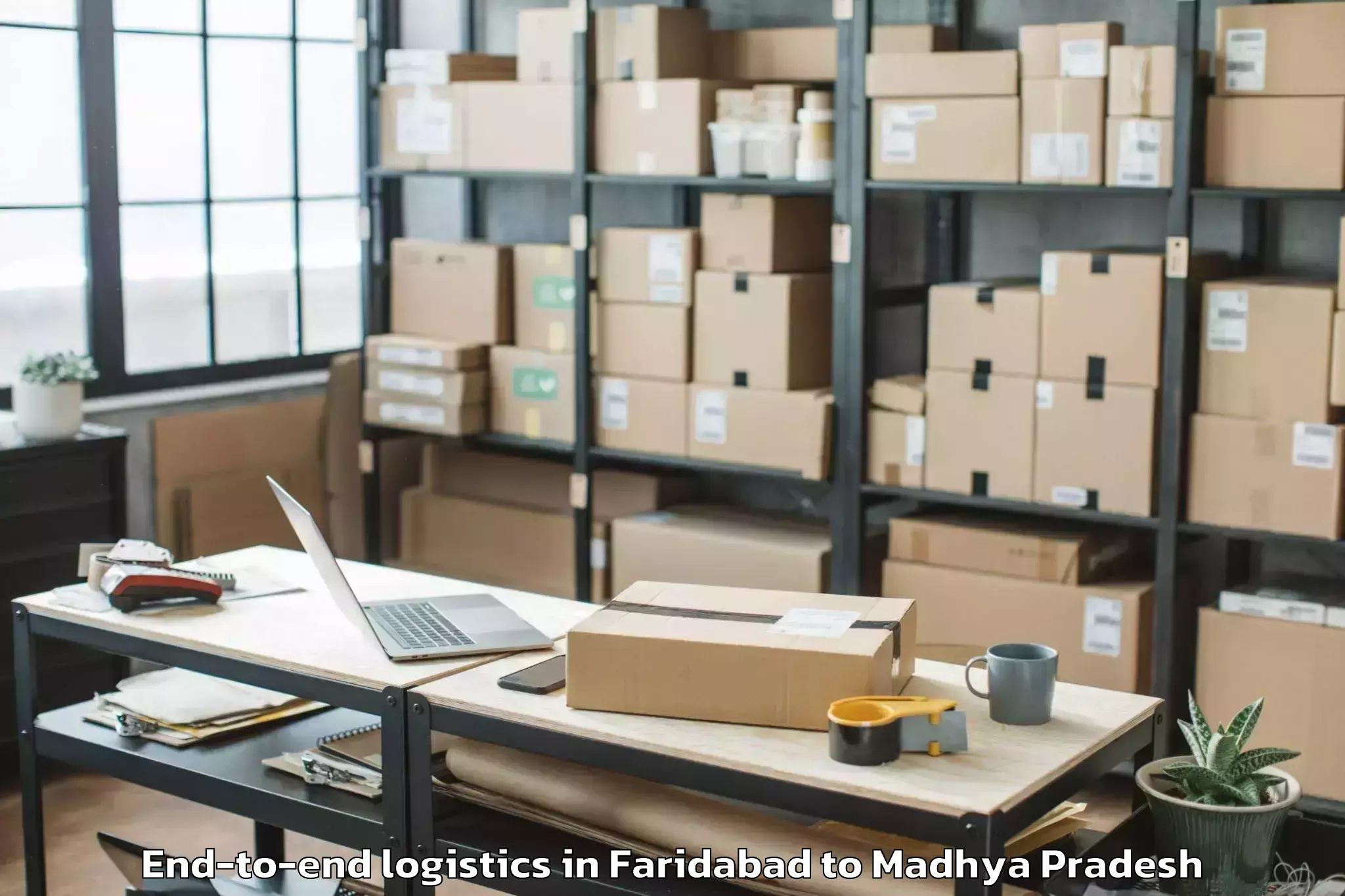 Book Faridabad to Jaithari End To End Logistics Online